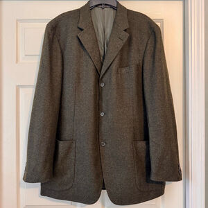 Ermenegildo Zegna Soft 46L Silk & Cashmere Herringbone Sport Coat
